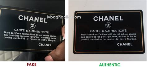 chanel authenticity card fake vs real|how to check chanel authenticity.